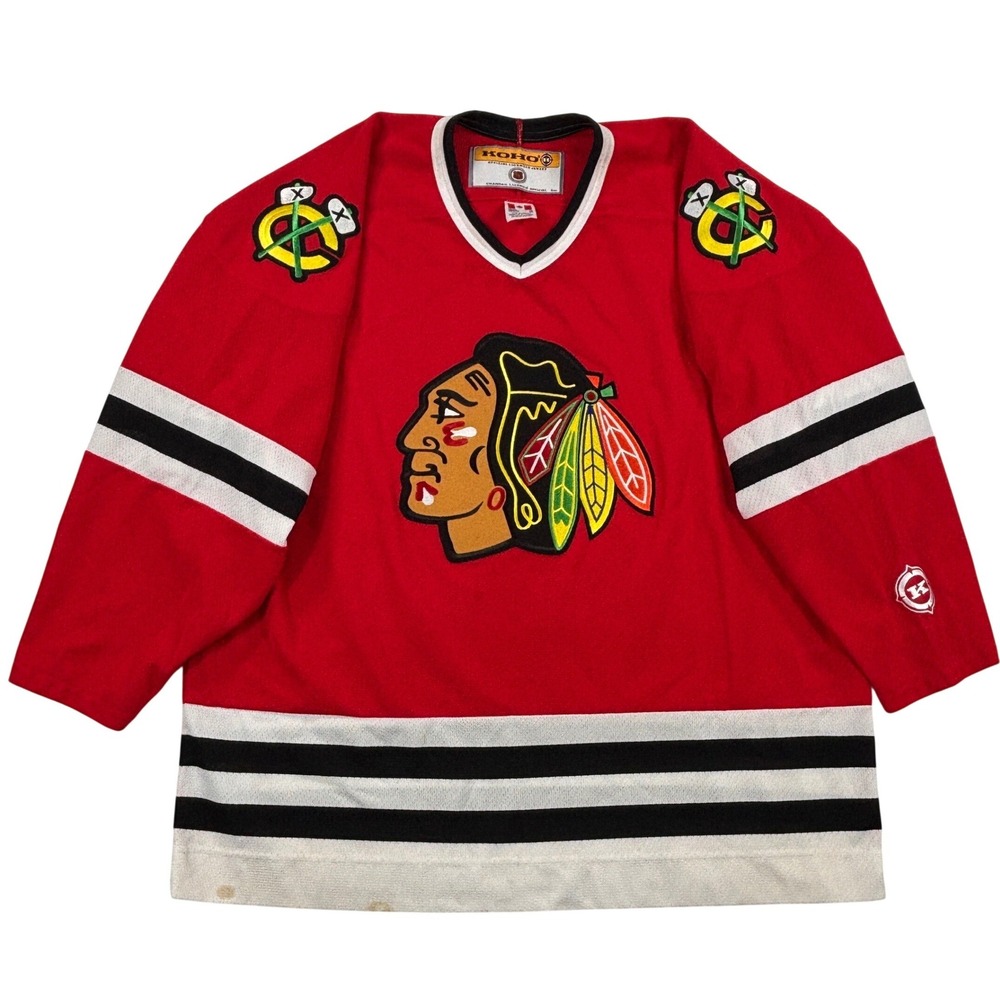 Vth Koho Chicago Blackhawks NHL Hockey Jersey Red Mens XL Licensed Chandail
